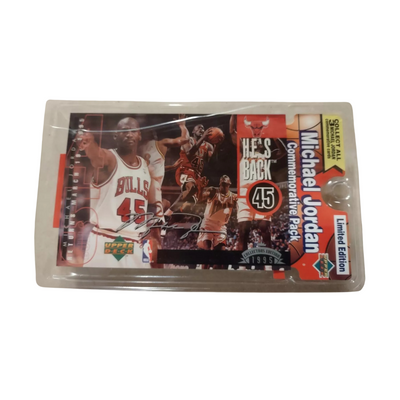 1994-95 Michael Jordan Upper Deck He's Back Commemorative Card With 2 UD Packs