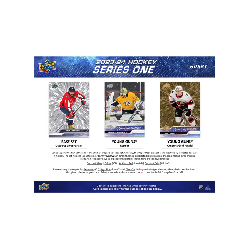 2023-24 Upper Deck Series 1 Hockey Hobby Box [Contact Us To Order]