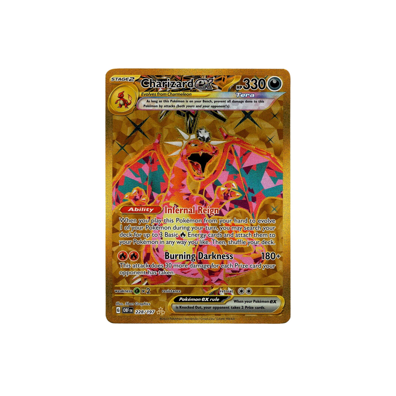 Charizard EX 228/197 - Gold Full Art Obsidian Flames