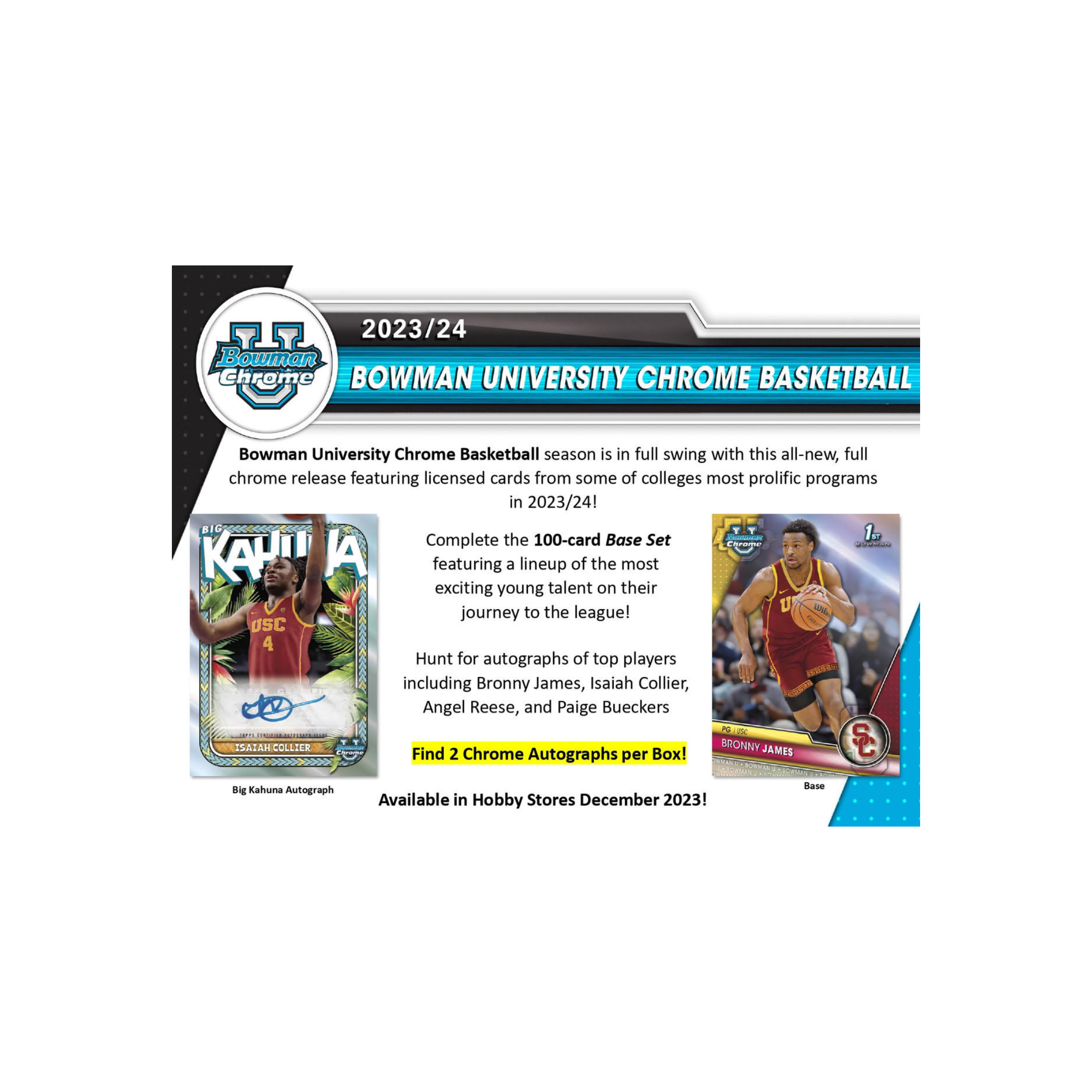 2023-24 Bowman University Chrome Basketball Hobby Box
