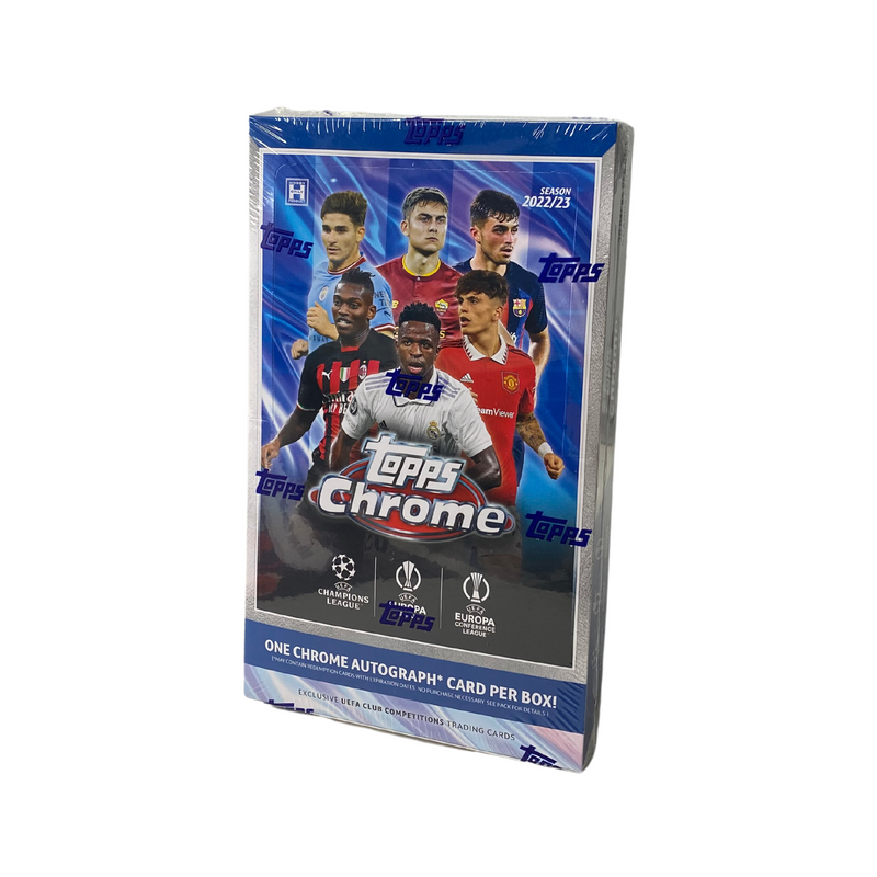 2022-23 Topps UEFA Club Competitions Chrome Soccer Hobby 12 Box Case