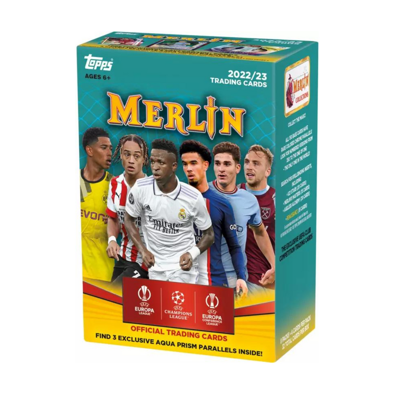 2022-23 Topps UEFA Club Competitions Merlin Chrome Soccer Blaster 40 Box Case