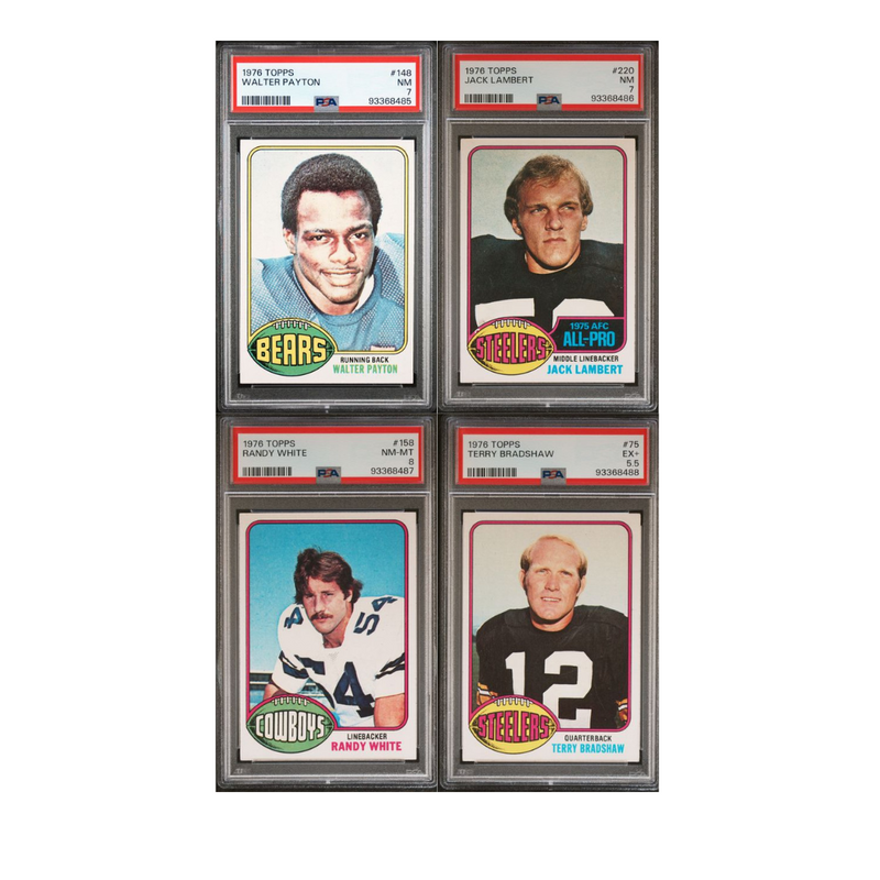 1976 Topps Football Complete Set 1-528 w/ (4) PSA Graded Cards (Peyton, White, Lambert, Bradshaw)