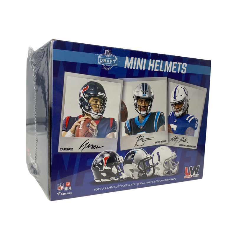 2023 Fanatics Under Wraps Autographed Mini Helmets Football 12 Box Case