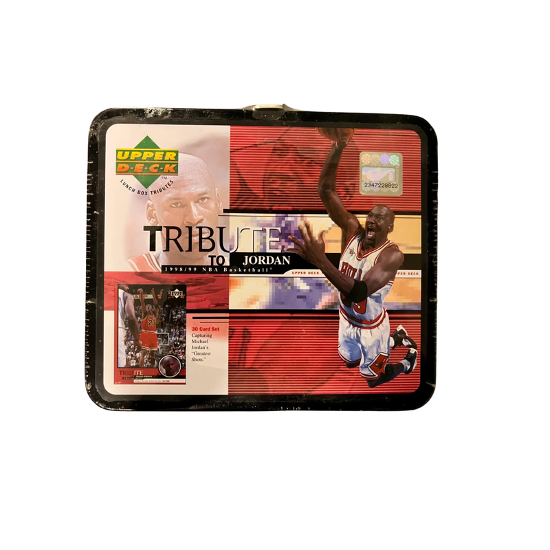 1998-99 Upper Deck Tribute to Michael Jordan Lunch Box With 30 Card Set Inside