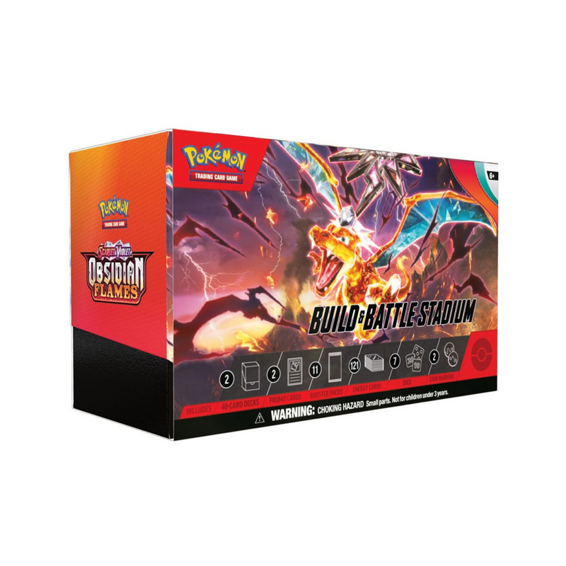 Pokemon Scarlet & Violet Obsidian Flames Build & Battle Stadium 6 Box Case