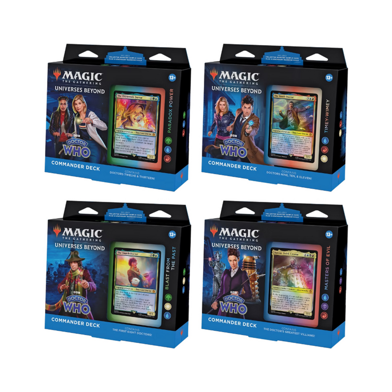 Magic The Gathering Doctor Who Commander Deck 4 Deck Set