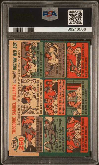 Ted Williams 1954 Topps #250 PSA 7