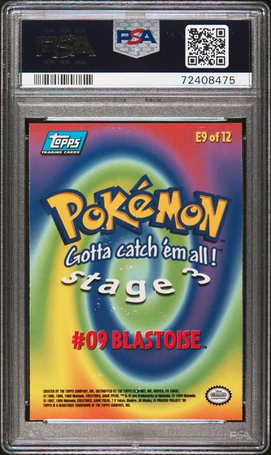Blastoise #9 1999 Topps Pokemon Movie Edition #E9 PSA 8
