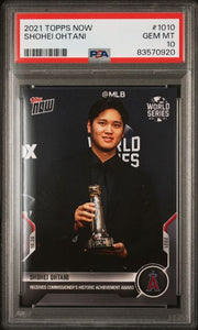Shohei Ohtani 2021 Topps NOW #1010 PSA 10