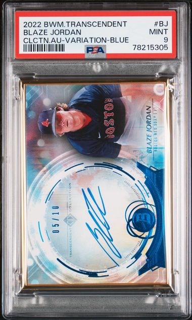 Blaze Jordan 2022 Bowman Transcendent autograph Variation Blue 