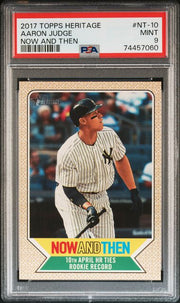 Aaron Judge 2017 Topps Heritage Now and Then #NT10 rookie card PSA 9