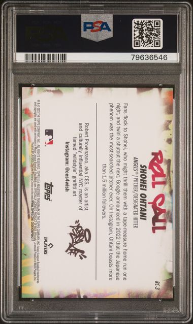Shohei Ohtani 2023 Topps Big League Roll Call Wildstyle Edition PSA 10