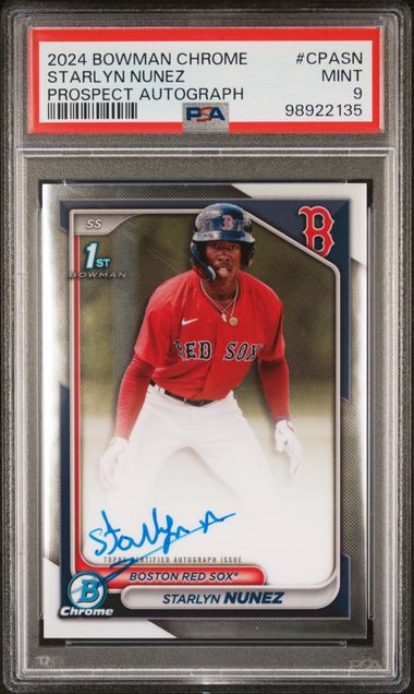 Starlyn Nunez 2024 1st Bowman Chrome autograph PSA 9