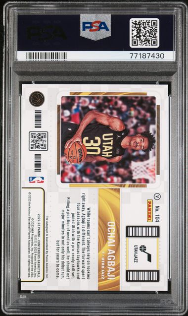 Ochai Agbaji 2022 Panini Contenders Variation Auto Playoff Ticket 