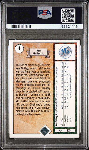 Ken Griffey Jr. 1989 Upper Deck Star Rookie Autographed PSA 8 Auto 10