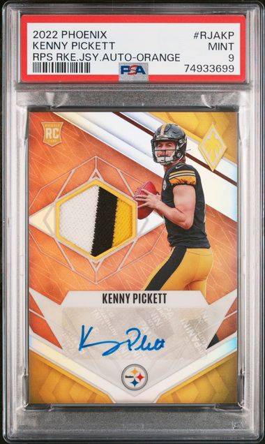 Kenny Pickett 2022 Panini Phoenix Rookie Jersey Auto Orange 