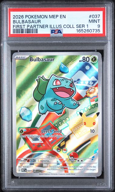 Bulbasaur Pokemon First Partner Illus. Coll. S1 #037 PSA 9