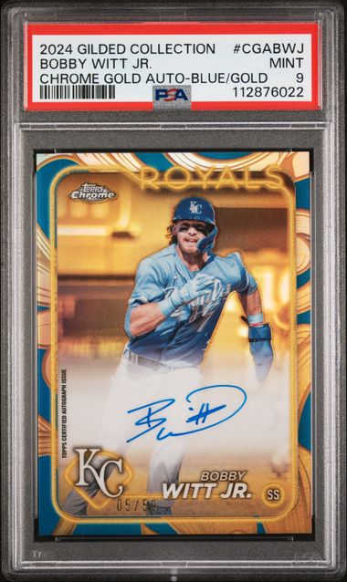 Bobby Witt Jr 2024 Gilded Collection Chrome Gold Auto Blue/Gold 