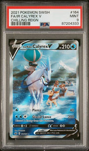 Ice Rider Calyrex V Pokemon Chilling Reign Alt. Full Art #164/198 PSA 9