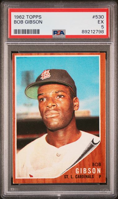 Bob Gibson 1962 Topps #530 PSA 5