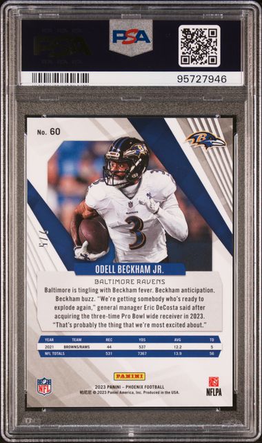 Odell Beckham Jr. 2023 Panini Phoenix Onyx #'d 2/5 PSA 10