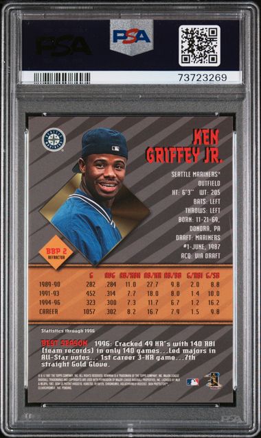 Ken Griffey Jr. 1997 Bowman's Best Preview Refractor PSA 8