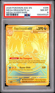 Mega Dragonite ex Pokémon Ascended Heroes Mega Hyper Rare #295/217 PSA 8