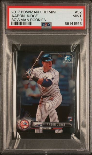 Aaron Judge 2017 Bowman Chrome Mini rookie card PSA 9