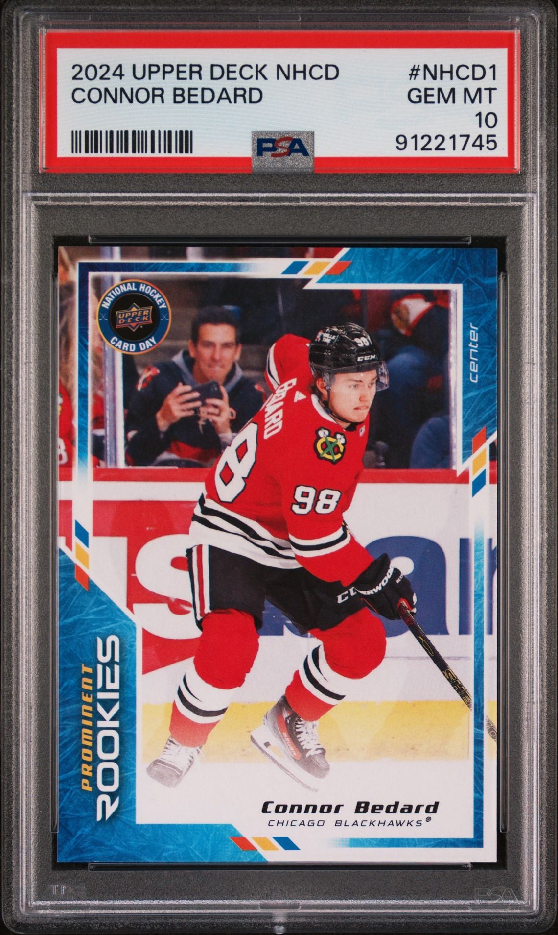 Connor Bedard 2024 Upper Deck National Hockey Day NHCD1 PSA 10