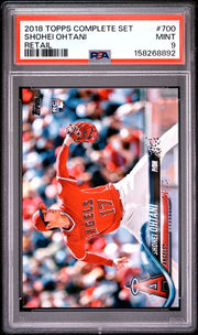 Shohei Ohtani 2018 Topps Complete Set Retail Rookie #700 PSA 9