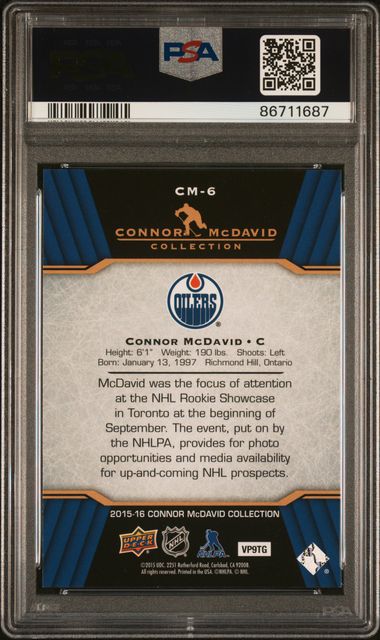 Connor McDavid 2015 Upper Deck McDavid Collection #CM6 PSA 10