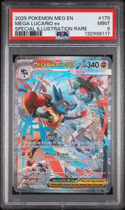 Mega Lucario ex Pokémon Mega Evolution Special Illustration Rare #179/132 PSA 9