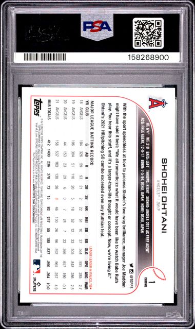 Shohei Ohtani 2022 Topps Chrome Pink Refractor PSA 9