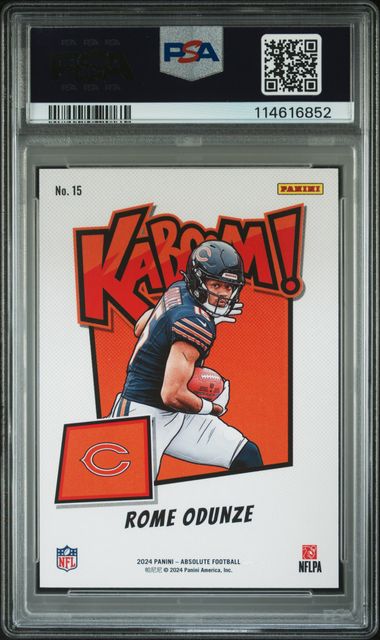 Rome Odunze 2024 Absolute Kaboom! Horizontal PSA 10 RC