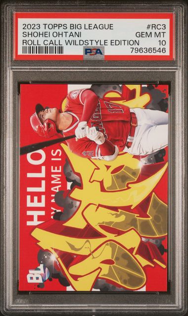 Shohei Ohtani 2023 Topps Big League Roll Call Wildstyle Edition PSA 10