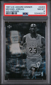 Michael Jordan 1991 Upper Deck Award Winner Hologram #AW4 PSA 8