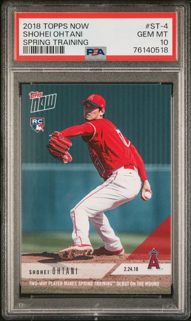 Shohei Ohtani 2018 Topps NOW Spring Training rookie card PSA 10