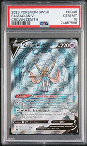 Zacian V Pokémon Crown Zenith Ultra Rare #GG48/GG70 PSA 10