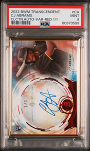 CJ Abrams 2022 Bowman Transcendent rookie autograph red #'d 1/1 PSA 9
