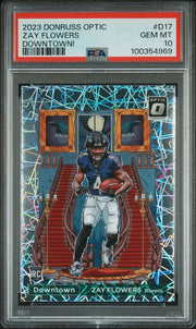 Zay Flowers 2023 Panini Donruss Optic Downtown! PSA 10