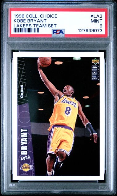 Kobe Bryant 1996 Upper Deck Collector's Choice Lakers Team Set RC PSA 9