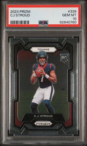 CJ Stroud 2023 Panini Prizm rookie card PSA 10