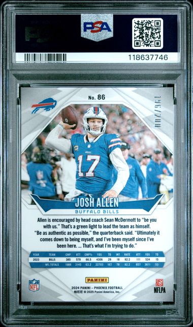Josh Allen 2024 Panini Phoenix Pulsar PSA 10