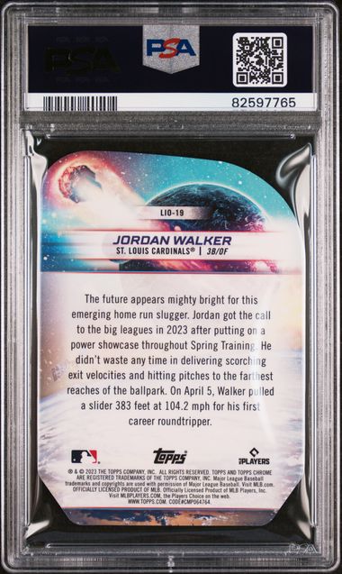Jordan Walker 2023 Topps Cosmic Chrome Launched Into Orbit PSA 10