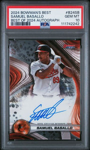 Samuel Basallo 2024 Bowman's Best autograph PSA 10