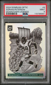 Adrian Peterson 2024 Panini Donruss Optic Downtown Legends PSA 9