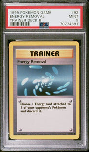 Energy Removal 1999 Pokemon Base Set Trainer Deck B #92/102 PSA 9