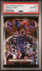 LeBron James 2022 Panini Crown Royale Crystal die-cut PSA 10