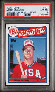 Mark McGwire 1985 Topps Rookie PSA 8